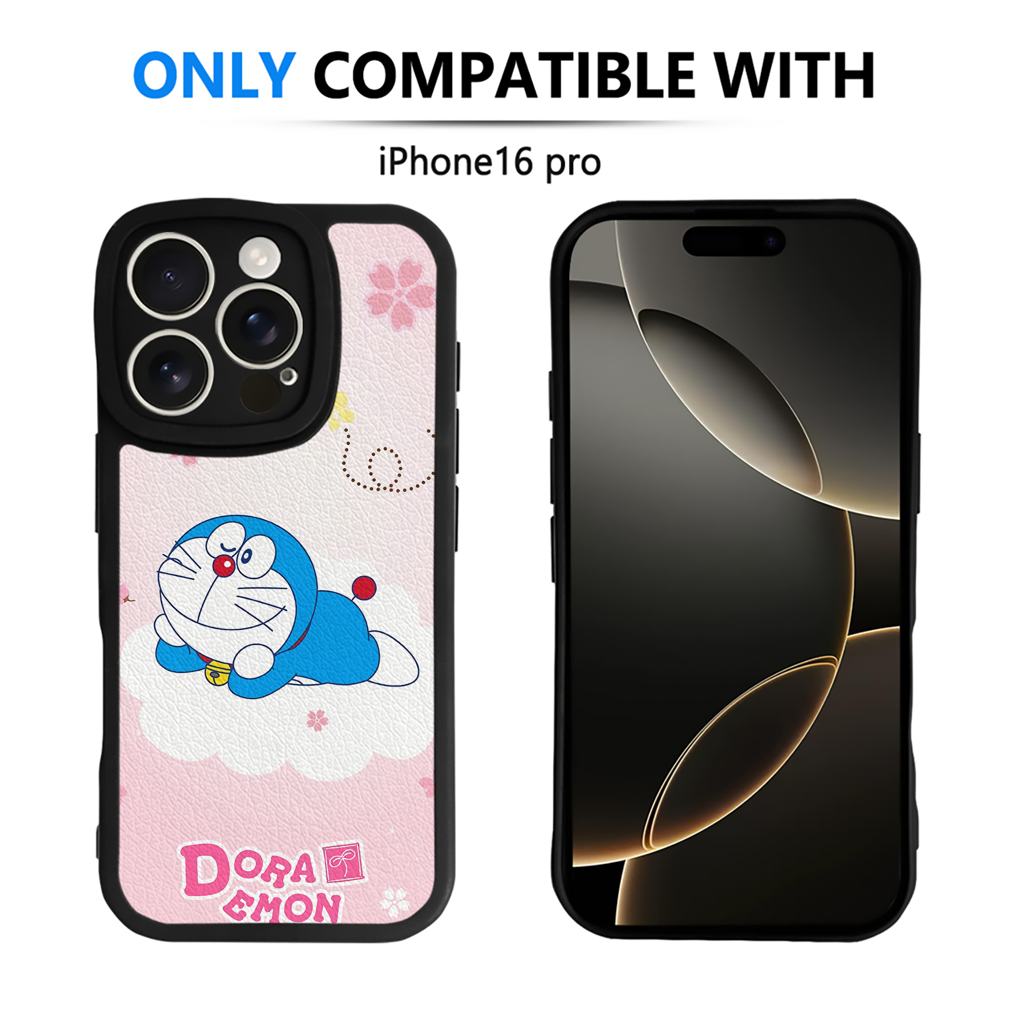 （画像用） ドラえもん Doraemon 【iPhone 16シリーズ対応】シリコンスマホケース（レザー調） 材質：シリコン